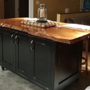custom-live-edge-fir-top-kitchen-island-potholder-drawers 3